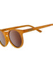 Óculos de sol Goodr Bodhi’s Ultimate Ride marrom, armação de propionato com efeito madeira, lentes polarizadas marrons com proteção UVA UVB.