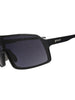 Óculos de sol Goodr pretos para corrida, com lentes polarizadas e proteção UVA UVB. Modelo grande e esportivo.