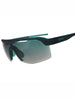 Óculos de sol Goodr Electric Zen Machine verde azulado escuro, lentes polarizadas com proteção UVA UVB, ideais para corrida.