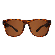 Óculos de sol Goodr Hellhound Hallucinations grandes, armação tartaruga, lentes marrons polarizadas com proteção UV400.
