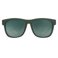 Óculos de sol Goodr Mint Julep Electroshocks grandes, armação e lentes verdes, com proteção polarizada UVA UVB e lentes espelhadas.