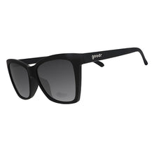 Óculos de sol Goodr New Wave Renegade pretos com lentes polarizadas e proteção UV400.