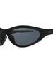 Óculos de sol pretos Goodr Outruns Own Shadow para corrida, com lentes polarizadas e proteção UV400.