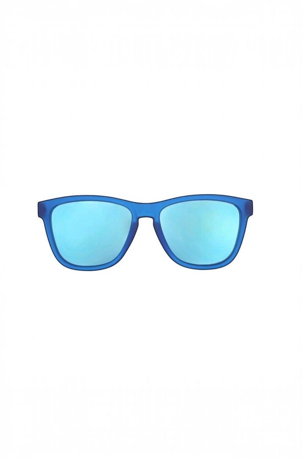 Óculos de sol SPORTBR Goodr Falkor's Fever Dream azul com lentes espelhadas polarizadas para corrida.