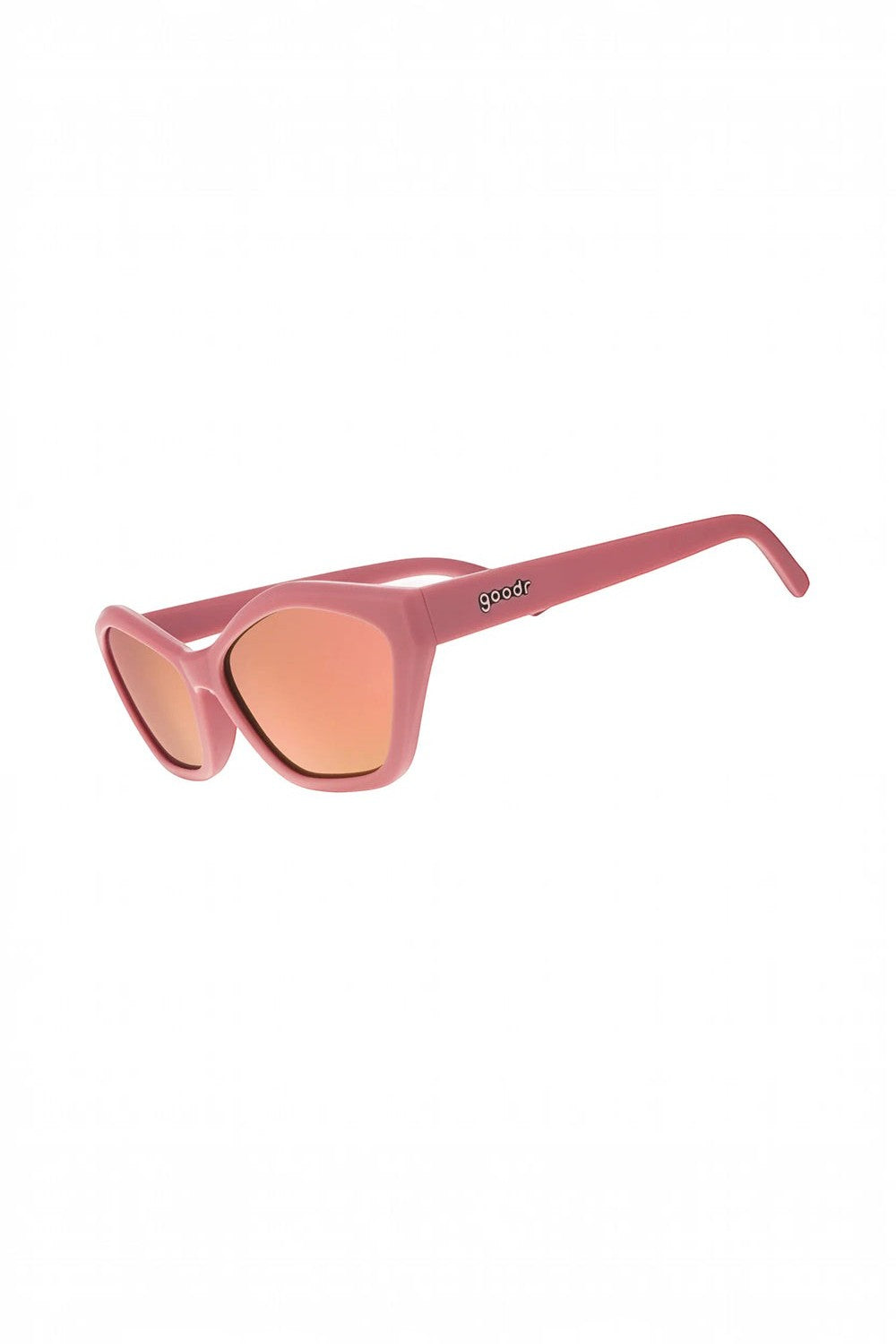 Óculos de sol SPORTBR Goodr Bubblegum Socialite rosa com lentes espelhadas e armação estilo Deco G para corrida.