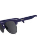Óculos de sol Goodr Full Sail Frenzy azuis marinho com lentes espelhadas cinza polarizadas, ideais para corrida.