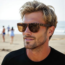 Óculos de sol SPORTBR Goodr Hellhound Hallucinations grandes, armação tartaruga, lentes marrons polarizadas com proteção UV400.