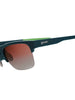 Óculos de sol SPORTBR Goodr Lawn Mower Drag Race verde com lentes rosa polarizadas para corrida.