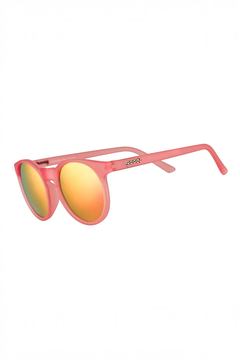 Óculos de sol SPORTBR Goodr Influencers Pay Double rosa com lentes espelhadas polarizadas para corrida