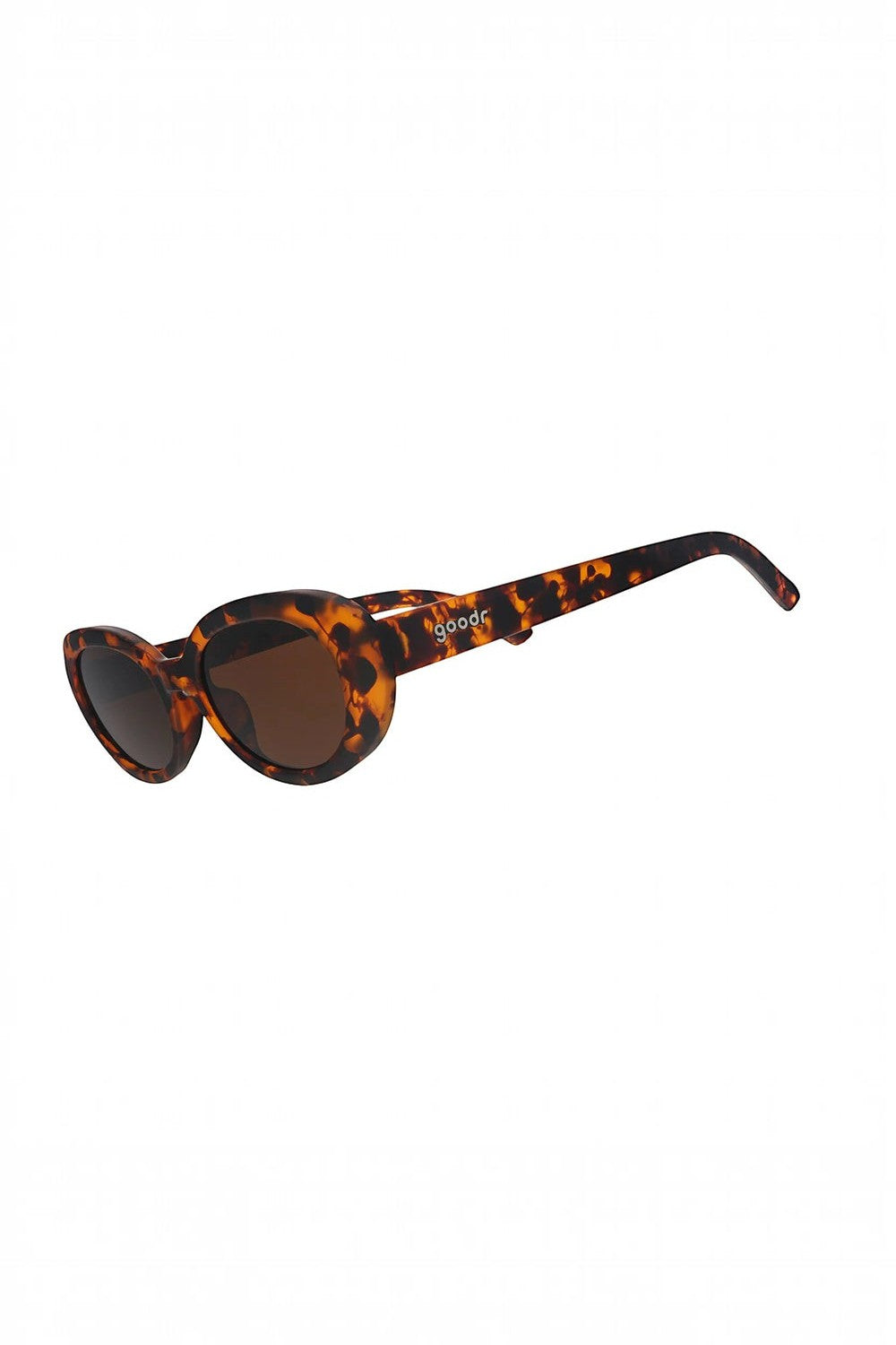 Óculos de sol SPORTBR Goodr Karaoke Machine Solo com armação tartaruga marrom e lentes polarizadas para corrida