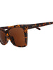 Óculos de sol Goodr Vanguard Visionary marrom com armação tartaruga e lentes polarizadas, ideais para corrida.