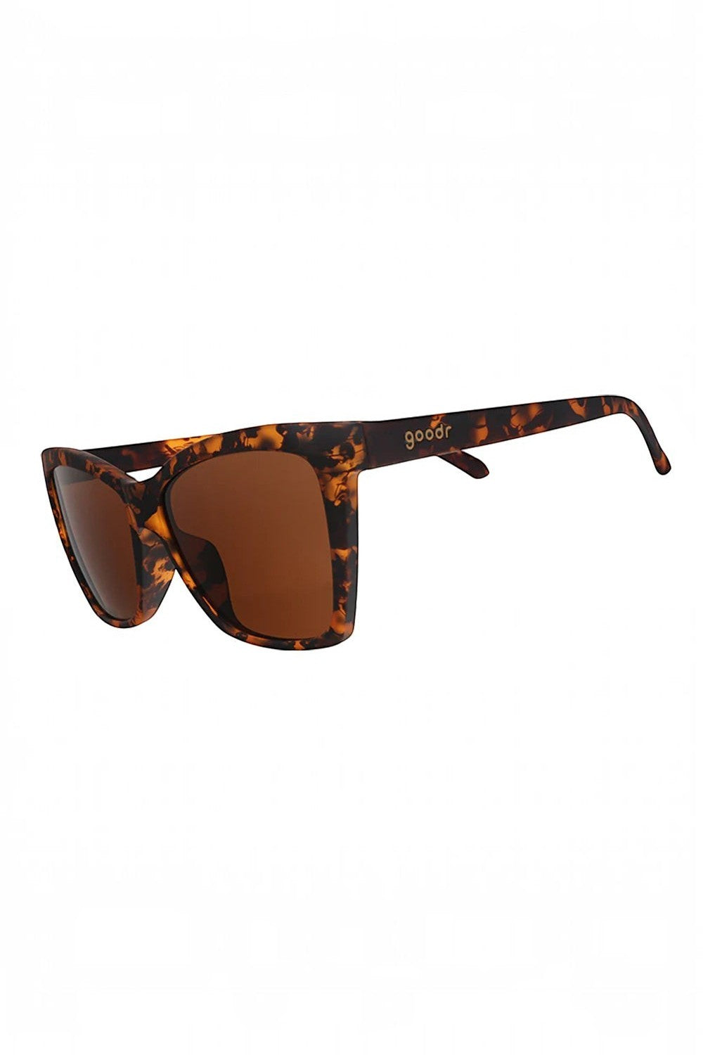 Óculos de sol SPORTBR Goodr Vanguard Visionary marrom com armação de propionato e lentes polarizadas para corrida
