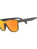 Óculos de sol Goodr Voight-Kampff Vision cinza com lentes espelhadas laranja polarizadas, ideais para corrida.
