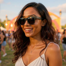 Óculos de sol SPORTBR Hooked On Onyx pretos, armação grande de propionato, lentes polarizadas com proteção UVA UVB.