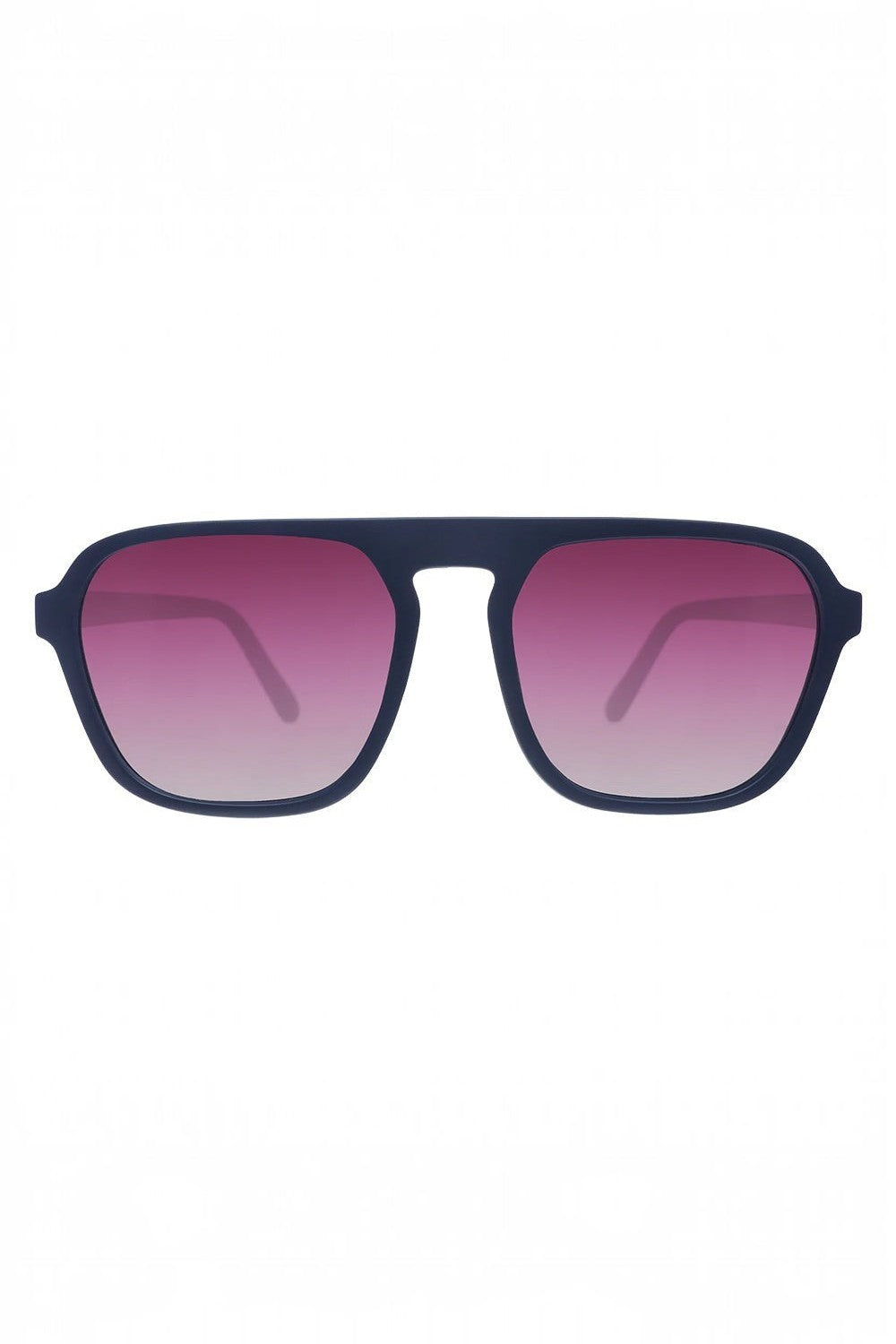 Óculos de sol SPORTBR Goodr Deja Vu Daydream com armação azul escura e lentes roxas polarizadas para corrida.