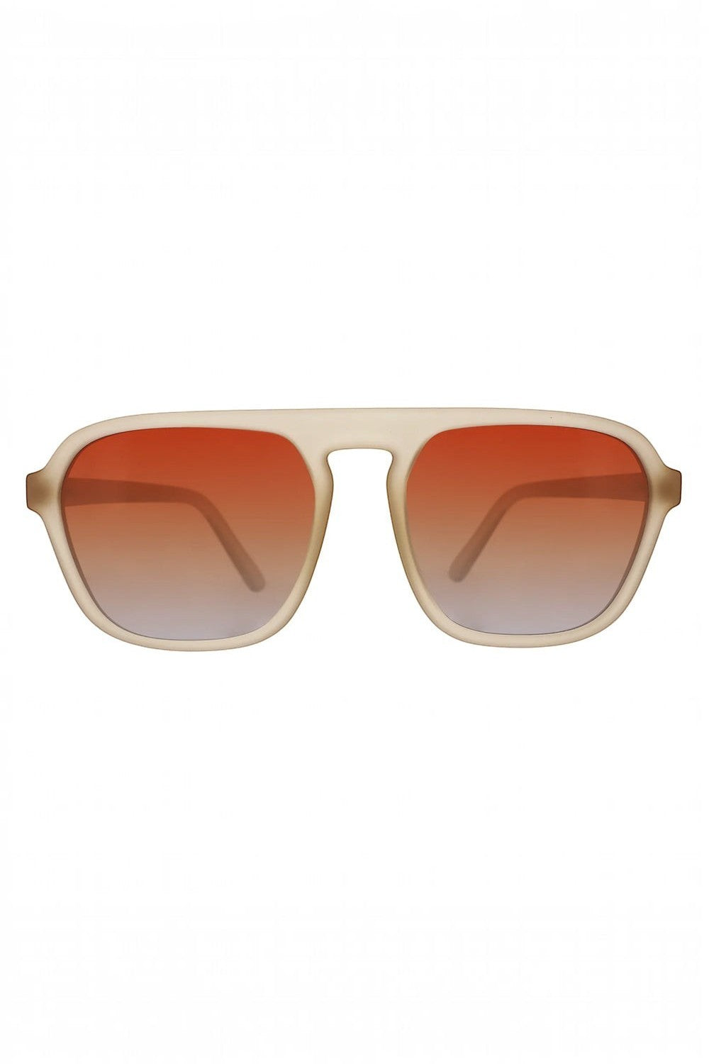 Óculos de sol SPORTBR Goodr Impromptu Disco Nap com armação cinza e lentes polarizadas degradê laranja