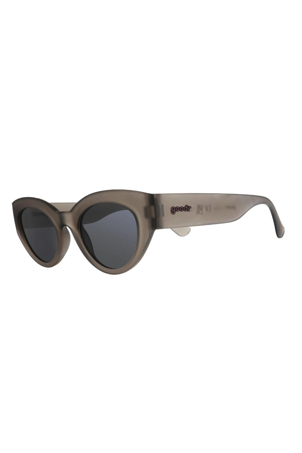 Óculos de sol SPORTBR Goodr Moonbean Daydream cinza com armação de propionato e lentes polarizadas para corrida.