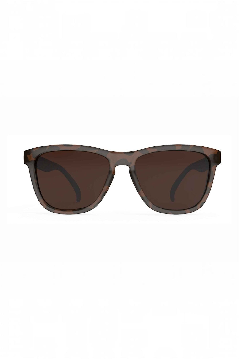 Óculos de sol SPORTBR Goodr modelo Bosley’s Basset Hound Dreams com armação e lentes marrons, ideal para corrida.