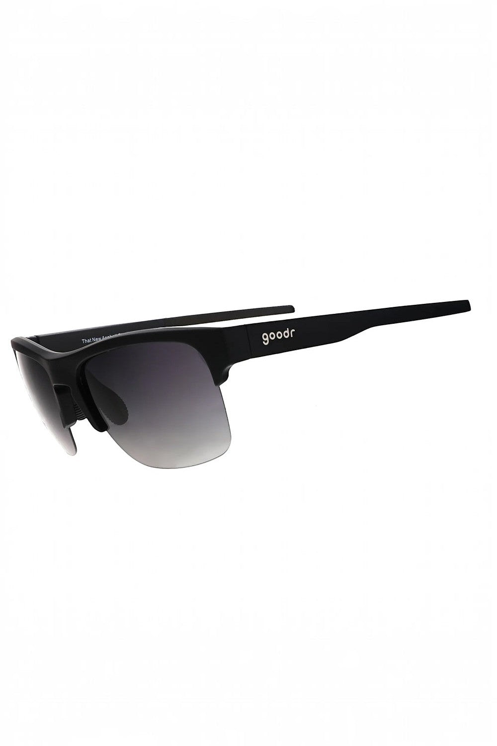 Óculos de sol esportivos SPORTBR Goodr pretos com lentes polarizadas, ideais para corrida e atividades ao ar livre.