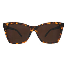Óculos de sol SPORTBR Goodr Vanguard Visionary marrom com armação tartaruga e lentes polarizadas.