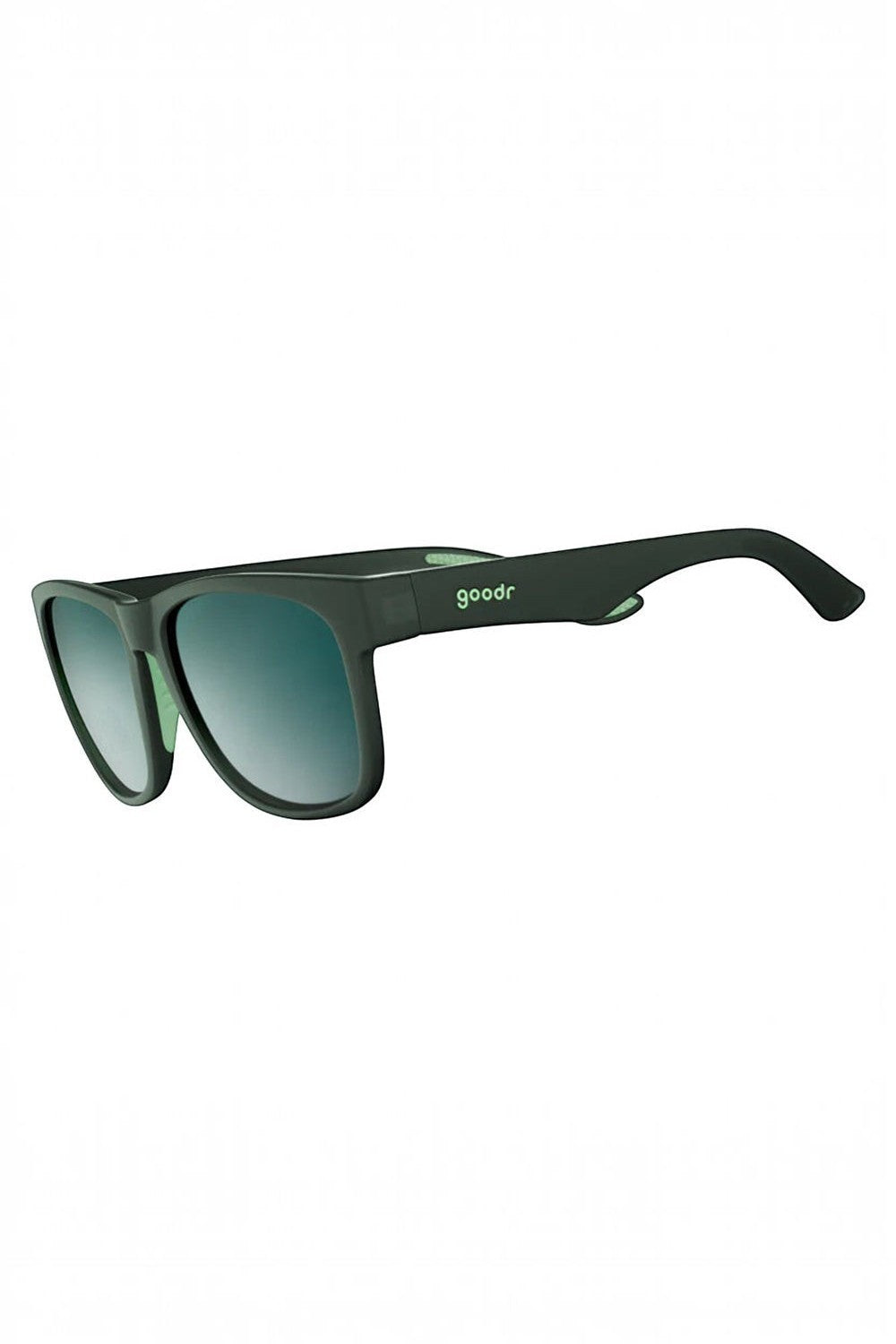 Óculos de sol SPORTBR Goodr Mint Julep Electroshocks verde com lentes polarizadas espelhadas para corrida