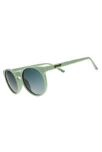 Óculos de sol SPORTBR Goodr Incognito Plant Parent verde com armação redonda e lentes polarizadas para corrida.