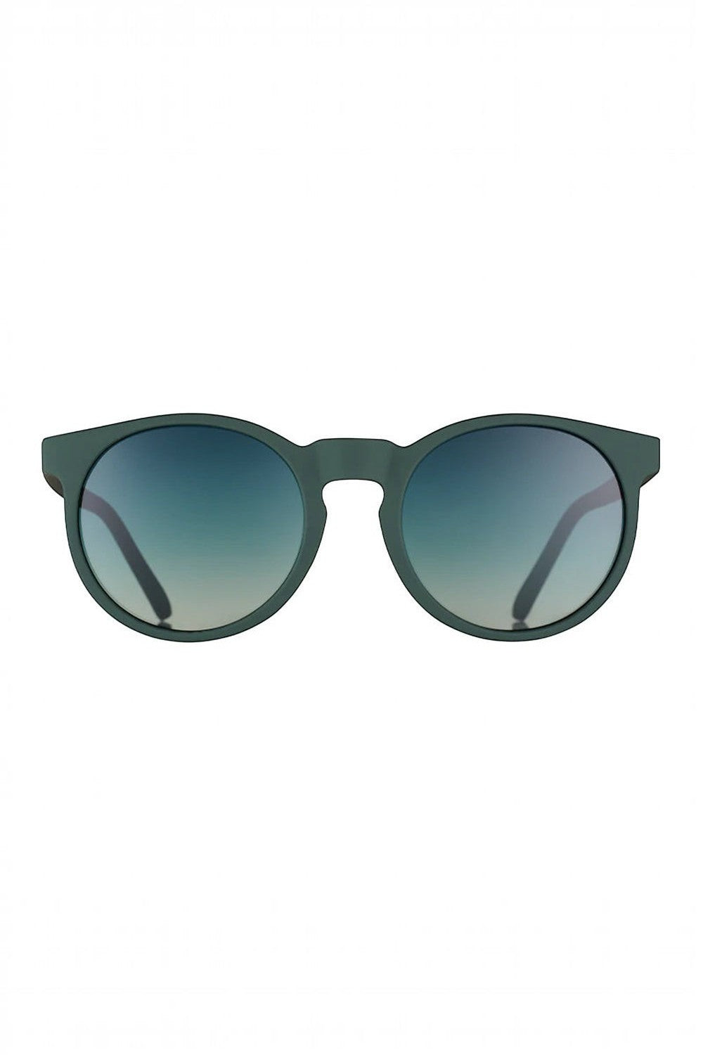 Óculos de sol SPORTBR Goodr Circle G verde com lentes espelhadas polarizadas, ideal para corrida e esportes.