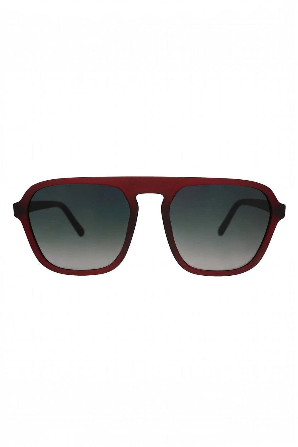 Óculos de sol SPORTBR Goodr Conversation Pit com armação vinho e lentes verdes polarizadas em formato retrô.