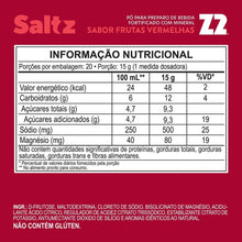 SPORTBR Pote Saltz 500 Z2 300g sabor Frutas Vermelhas, pó para preparo de bebida fortificado com mineral.