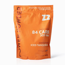 SPORTBR Pack Energy Drink Power Powder Z2 Iced Tangerine 900g com 84g de carboidratos e 309mg de sódio por porção.