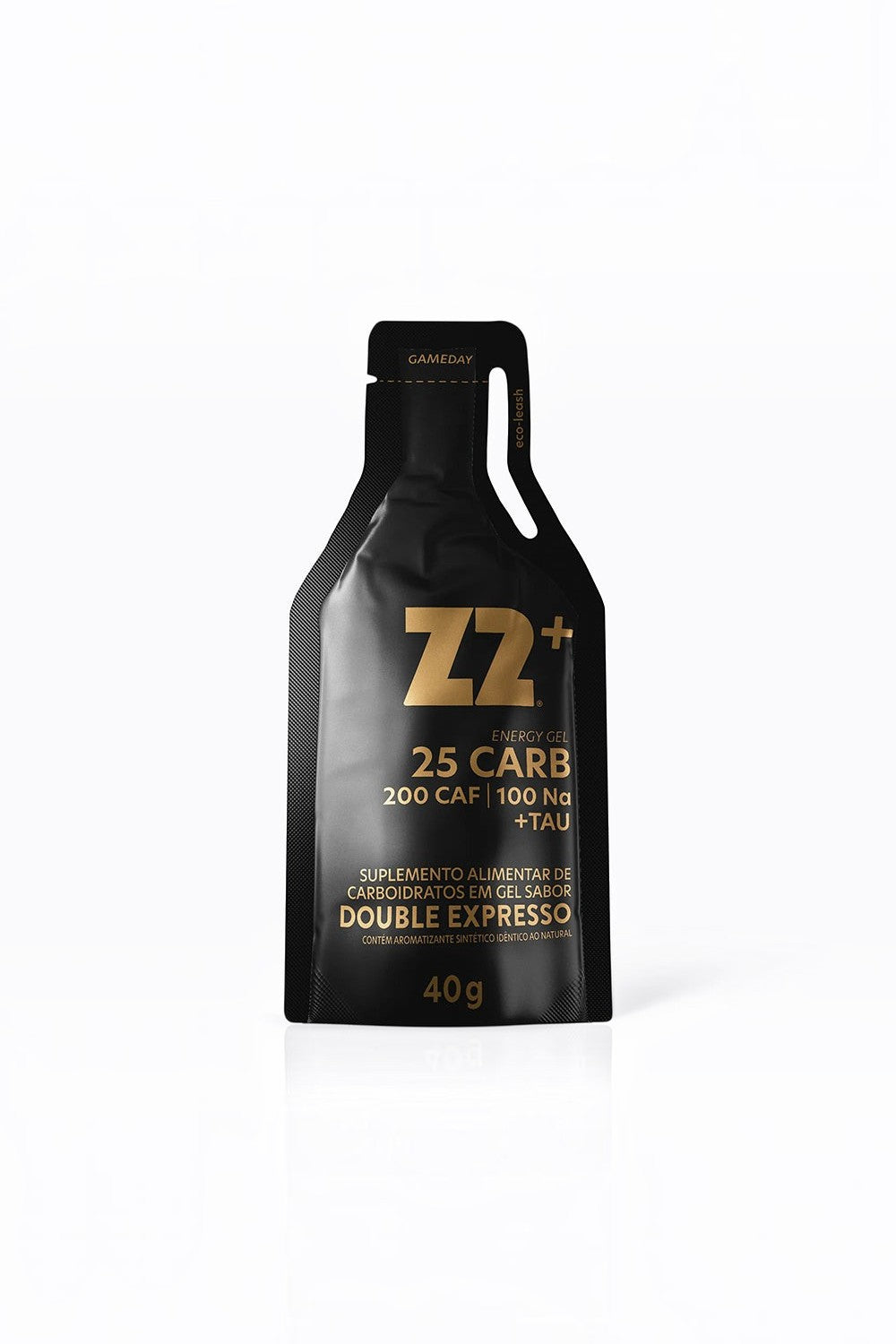 Sachê de gel de carboidrato SPORTBR Z2+ sabor Double Expresso com 40g, ideal para performance esportiva.