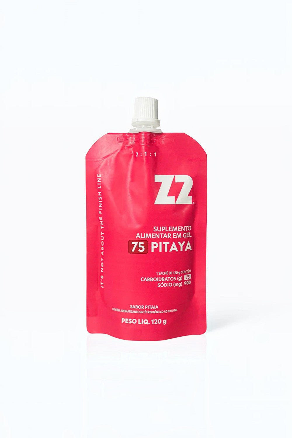 Sachê de gel de carboidrato Z2 Flask sabor pitaya da SPORTBR com bico dosador para performance esportiva