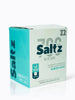 Caixa de suplemento alimentar Saltz Pastilha Z2 Sabor Mint com 10 sachês de 13g, baixo em açúcares e rico em eletrólitos.