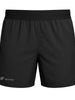 Shorts preto soltinho masculino SPORTBR com logo lateral, ideal para corrida e treino, com perfurações para ventilação.