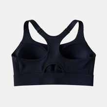 Top de alta sustentação SPORTBR preto com zíper frontal e bojo fixo, alças largas e detalhe vazado nas costas.