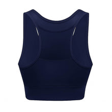 Top esportivo nadador azul marinho SPORTBR de alta sustentação e compressão, ideal para treinos intensos.