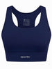 Top esportivo nadador azul marinho da SPORTBR com alta sustentação e compressão, ideal para corrida e treinos intensos.