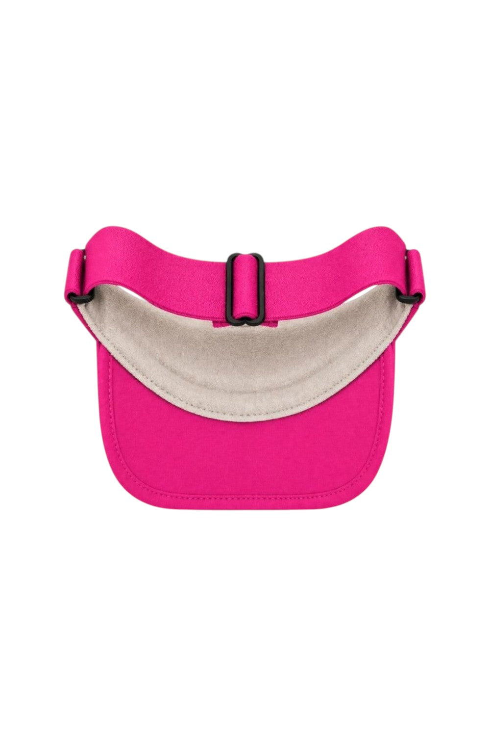 Viseira SPORTBR rosa para corrida com forro interno dry e ajuste elástico traseiro, vista interna.