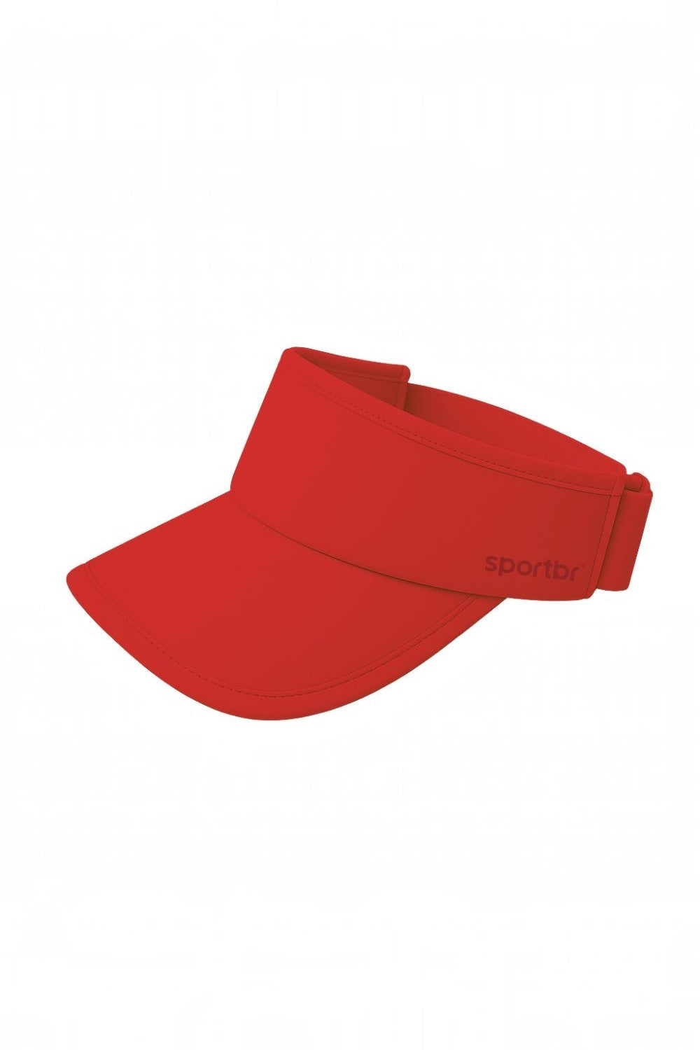 Viseira SPORTBR vermelha lisa com ajuste lateral, ideal para proteção solar em atividades esportivas ao ar livre.