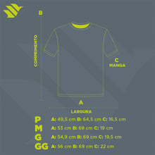 Tabelas de medidas camiseta masculina corrida preta.