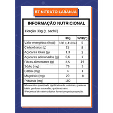 Caixa 10 sachês BT Nitrato Pré e Intra Treino DOBRO - Laranja e Morango