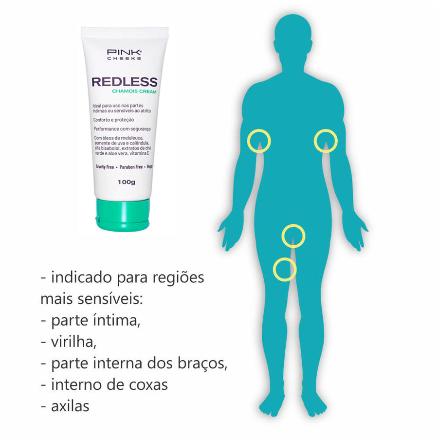 Antiassaduras Redless Chamois Cream - Pink Cheeks - Sportbr– SPORTBR