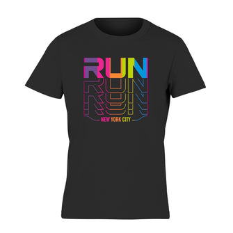 Run Rainbow Camiseta Masculina- Preta