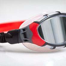 Óculos de Natação Zoggs Predator Flex Lente Titanium Espelhada - Cinza, Preto e Vermelho