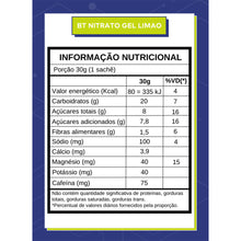Caixa 10 sachês BT Nitrato Gel 30g DOBRO - Limão e Gengibre com cafeína
