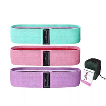 Kit com 3 Faixa Elástica para Exercícios - Resistance Bands