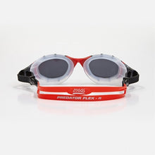 Óculos de Natação Zoggs Predator Flex Lente Titanium Espelhada - Cinza, Preto e Vermelho