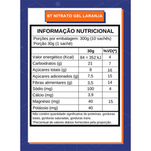 Caixa 10 sachês BT Nitrato Gel 30g DOBRO - Laranja e Morango