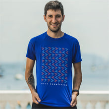 Camiseta Sportbr masculina - Azul estampa marca Julia Sette, conforto e praticidade durante os treinos. Feita de poliamida, um tecido leve e flexível. Termorreguladora e bacteriostática, evitando o superaquecimento e odores fortes. Ideal para atividades esportivas, proporcionando liberdade de movimento e secagem rápida.