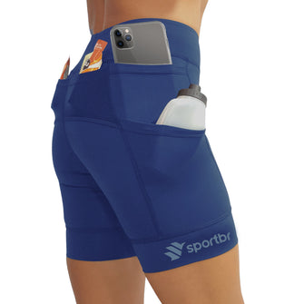Bermuda De Compressão Feminina SPORTBR - Azul Marinho